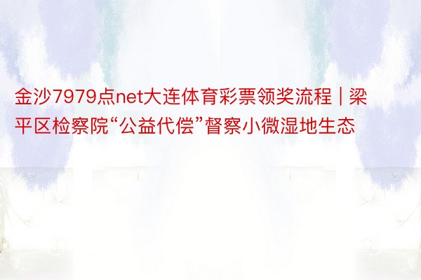 金沙7979点net大连体育彩票领奖流程 | 梁平区检察院“公益代偿”督察小微湿地生态